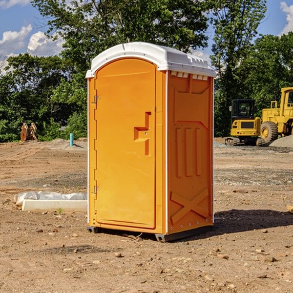 how often are the porta potties cleaned and serviced during a rental period in Shamrock